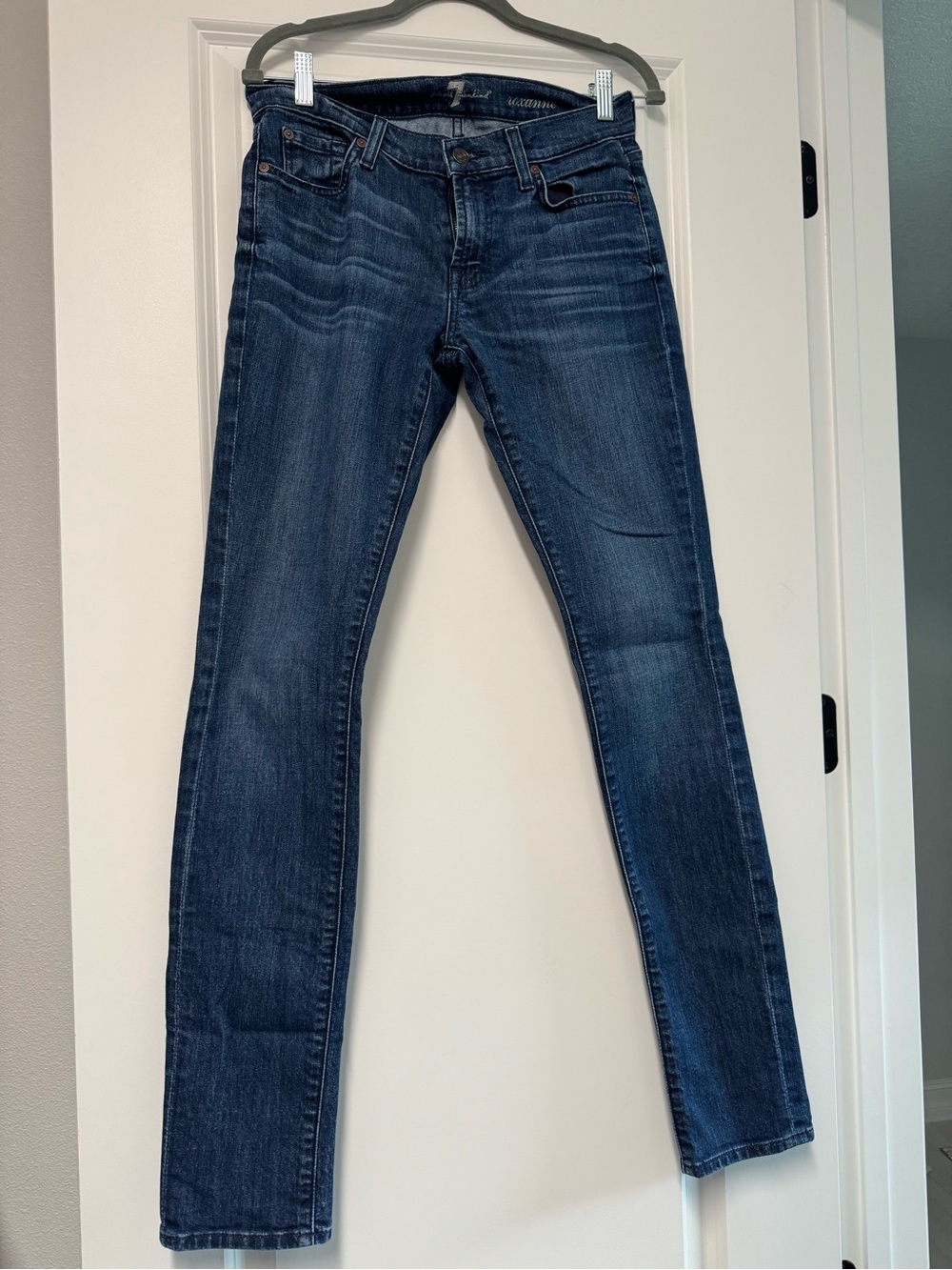 7 For All Mankind Straight Leg Jeans - Dark Blue